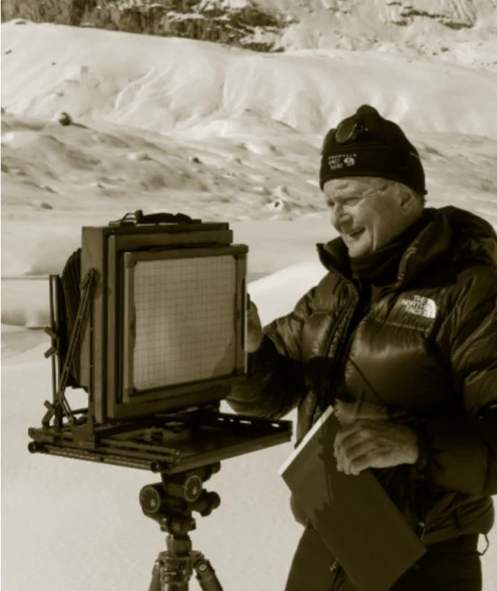 Allan W King with his Ulra Large Format View Camera